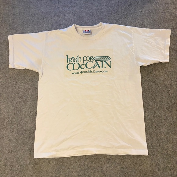Bayside USA Other - Vintage Bayside Irish For John McCain Promotional T Shirt Adult Large